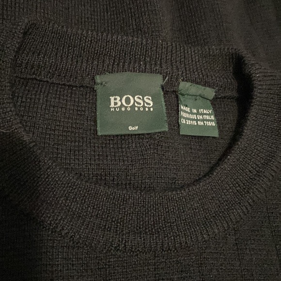 NWOT Boss By Hugo Boss Italian Made Black Sweater Size  S - Picture 7 of 12